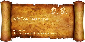 Döme Bettina névjegykártya