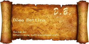 Döme Bettina névjegykártya