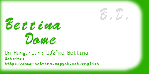 bettina dome business card